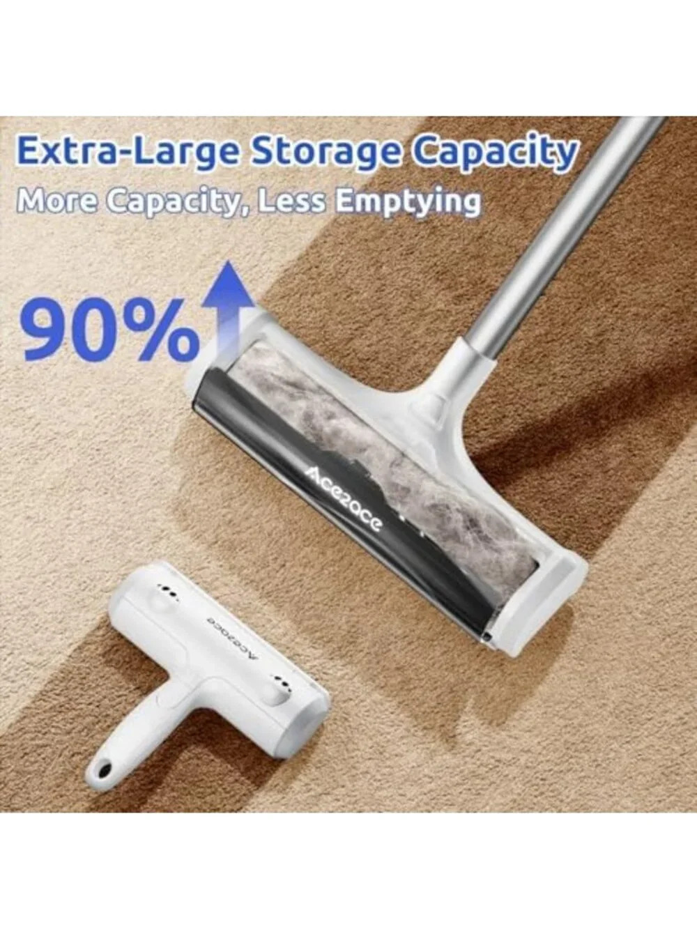 Pet Hair Removal Carpet Roller - Effective Tool for Carpets & Upholstery